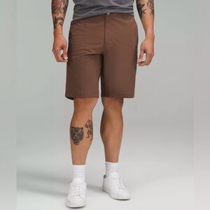 lululemon athletica Men's Brown Flat Front Shorts